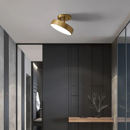 Minimalist Brushed Gold Ceiling Light