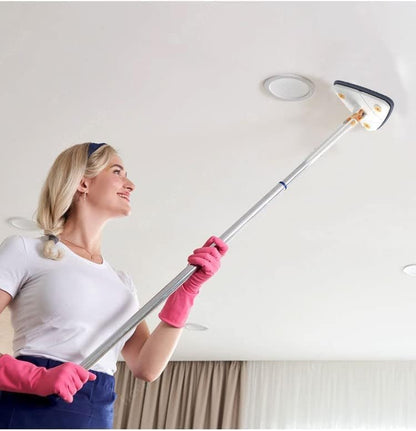 360° Spin Mop Cleaner With Triangular Microfiber Head And Extendable Handle