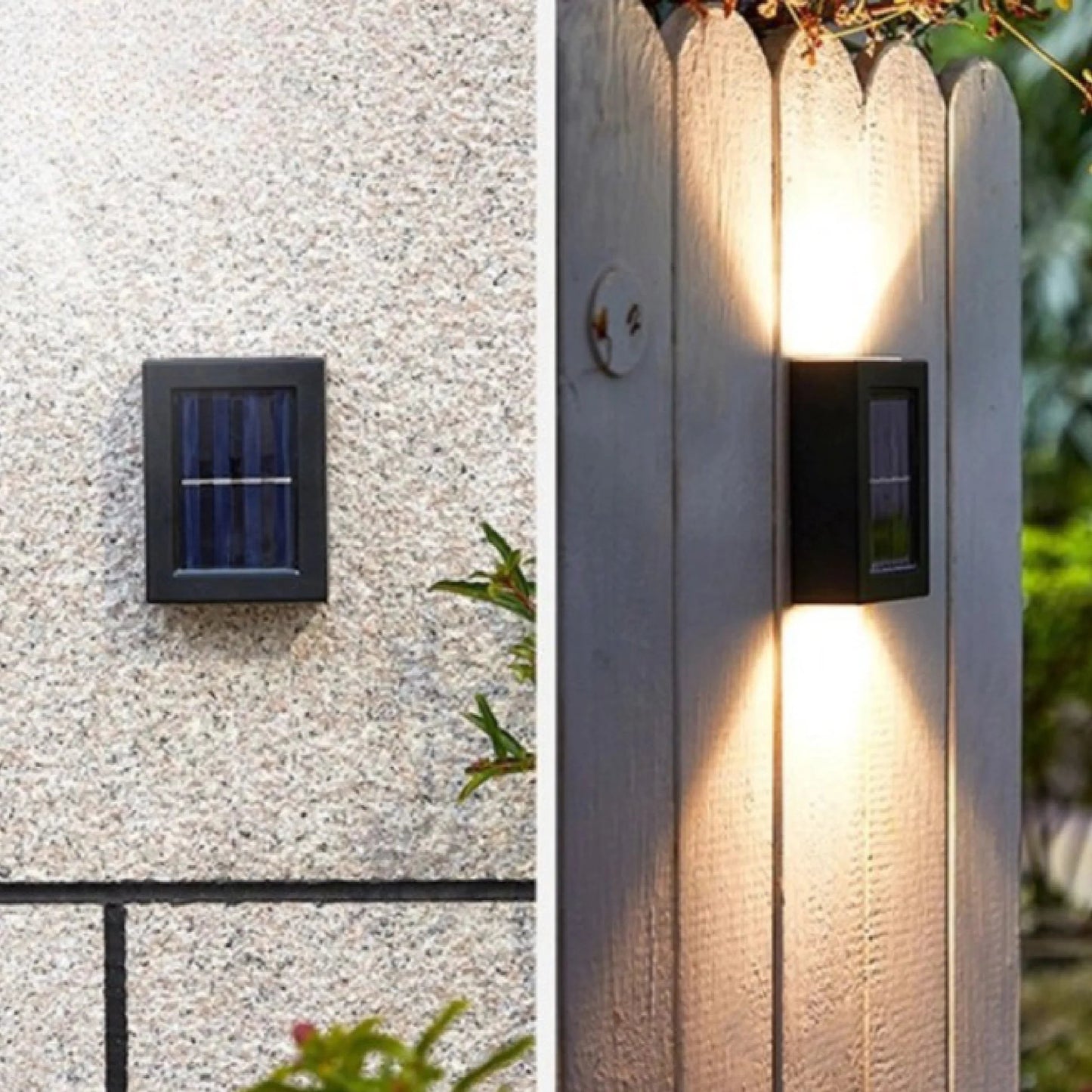 Solar Powered LED Wireless Outdoor Wall Lights With Automatic On/Off