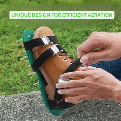 Lawn Aeration Shoes with Metal Spikes for Healthy Grass Growth