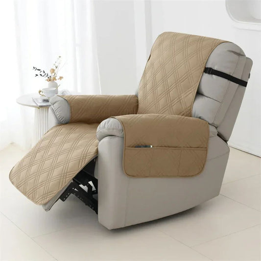 Waterproof Quilted Recliner Cover Pet-Friendly Armchair Slipcover