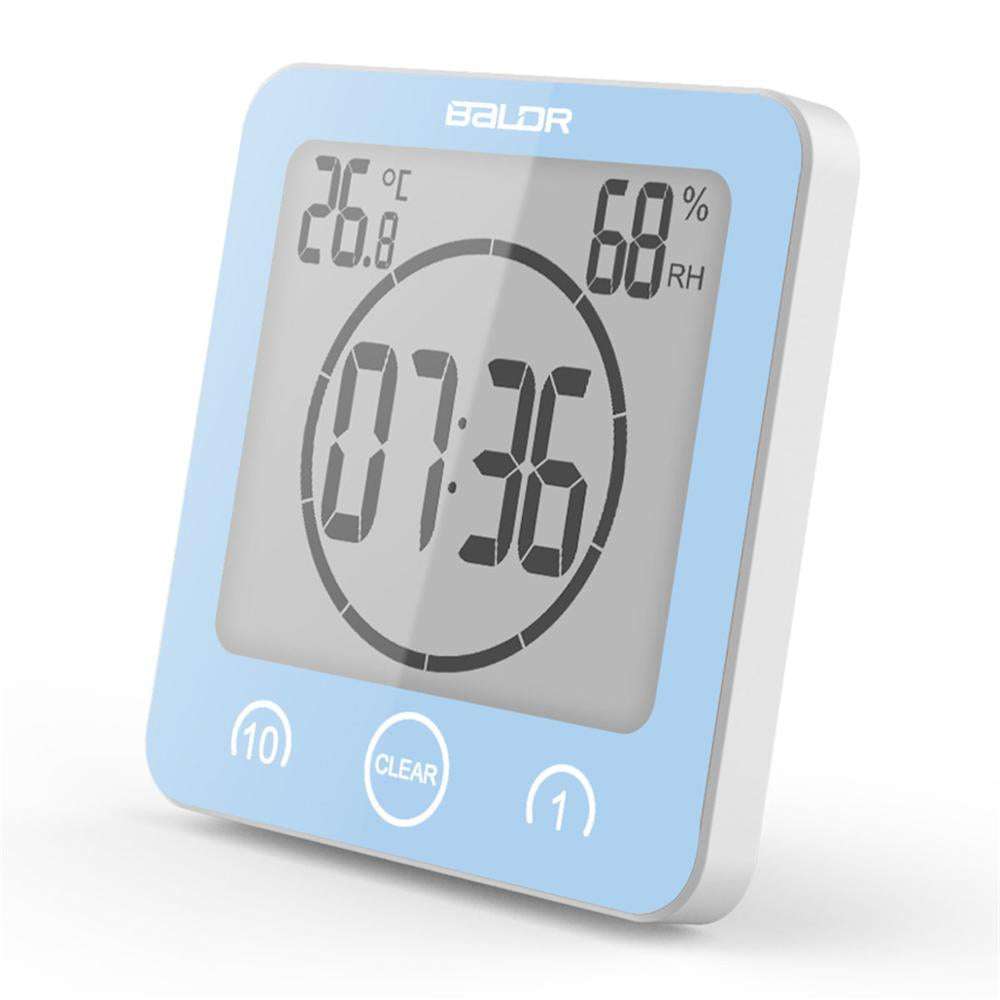 Minimalist Black Digital Shower Timer