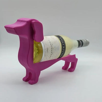 Novelty Metal Dachshund Wine Bottle Holder