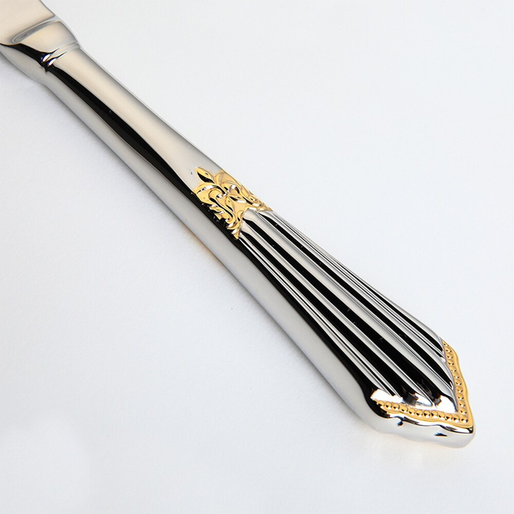 Gold Accented Stainless Steel Cutlery Set