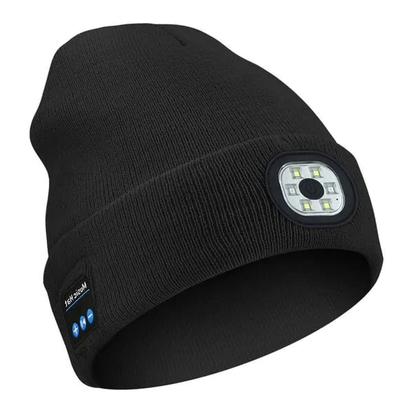 Bluetooth Beanie with LED Light 3-in-1 Warmth Speaker Hands-Free