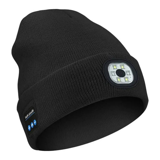 Bluetooth Beanie with LED Light 3-in-1 Warmth Speaker Hands-Free