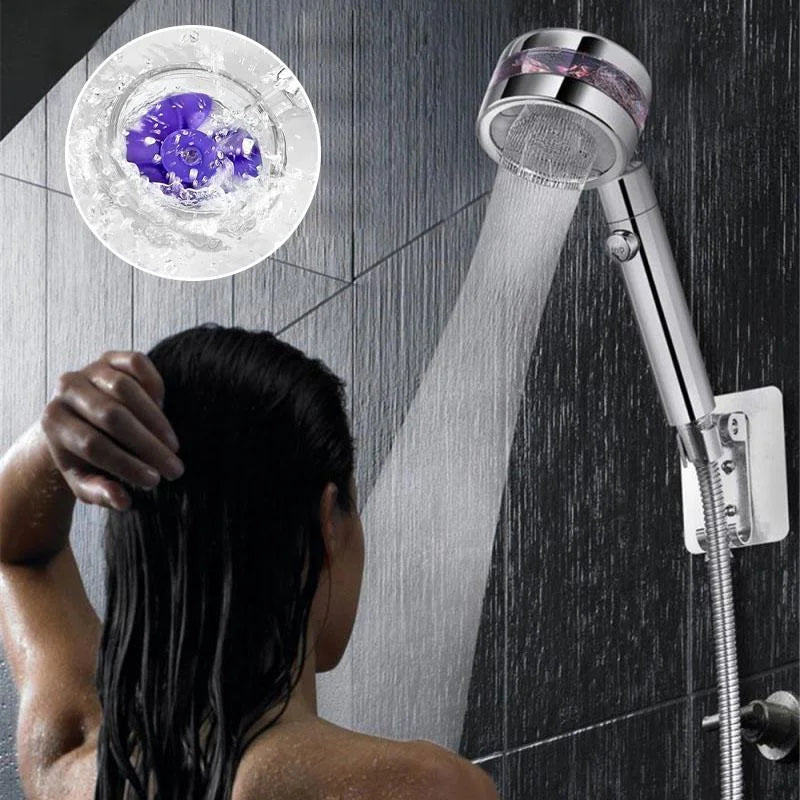 High Pressure 360° Rotatable Shower Head With Water Saving Switch