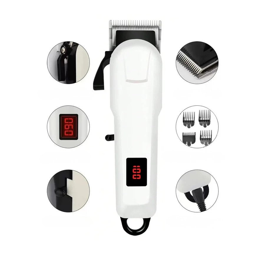 Electric Hair Clipper Set with Digital LED Display
