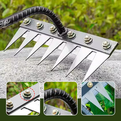 Carbon Steel Handle Rake with 5-8 Teeth for Lawn and Garden Tasks