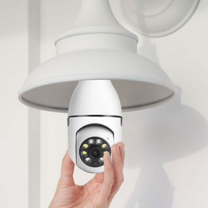 Wifi Light Bulb Security Camera Indoor Outdoor 360° Rotating HD