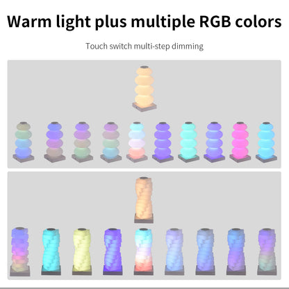 RGB LED Bedside Lamp with Touch Control and 16 Color Modes