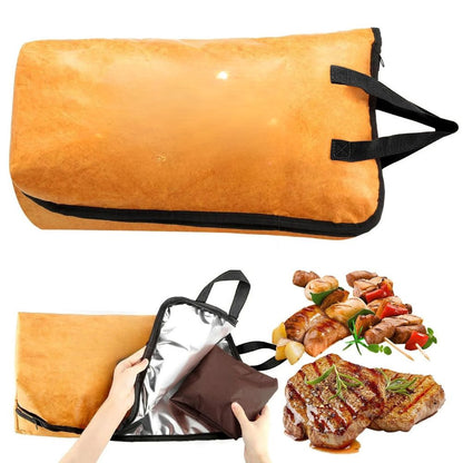 Insulated BBQ Meat Resting Blanket with Handle for Brisket & Turkey