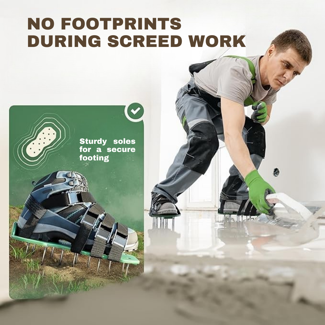 Lawn Aeration Shoes with Metal Spikes for Healthy Grass Growth
