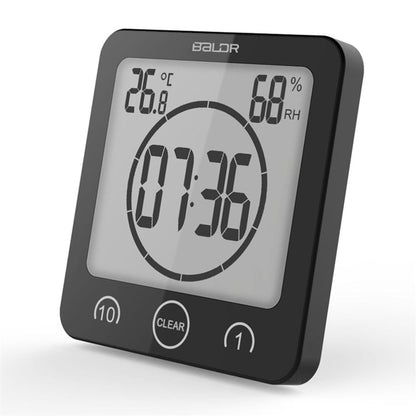 Minimalist Black Digital Shower Timer