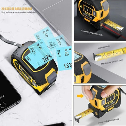 Infrared Laser Distance Meter 3-in-1 With Tape Measure and LCD Display