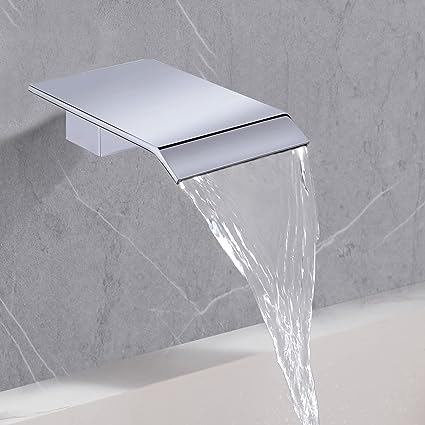Modern Chrome Waterfall Wall-Mounted Faucet