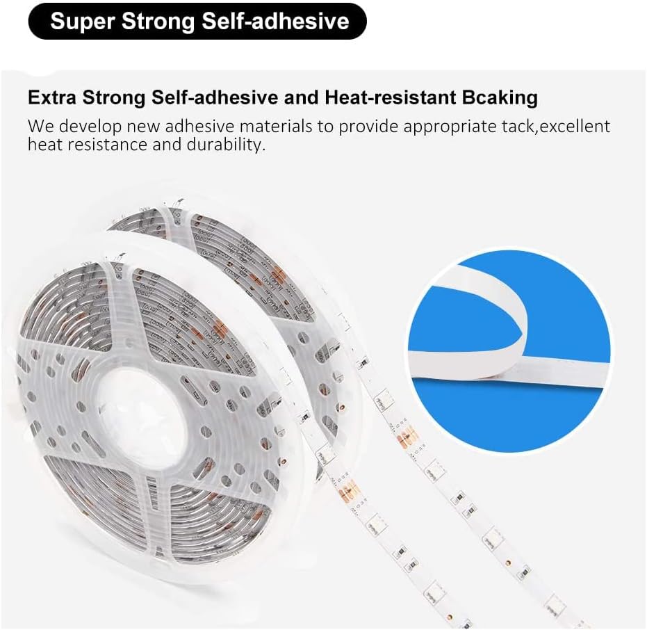 32ft LED Strip Light with 16 Colors, Remote Control, Indoor Use