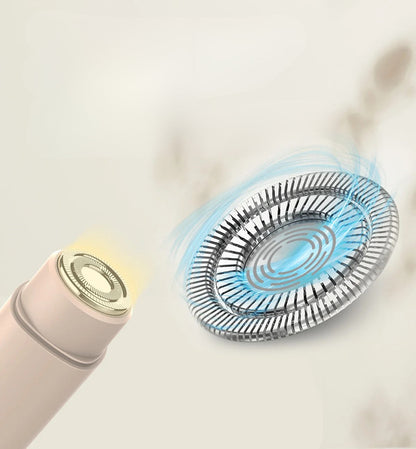 Minimalist Beige Facial Epilator with Glossy Finish
