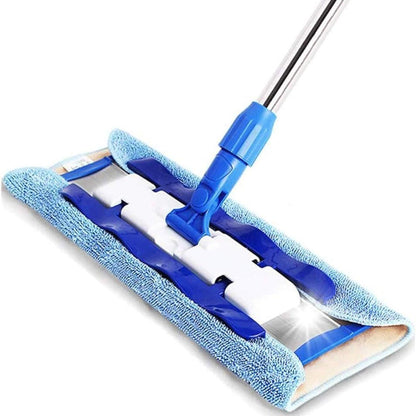 Adjustable Floor Mop with 360° Rotating Head and Washable Pads