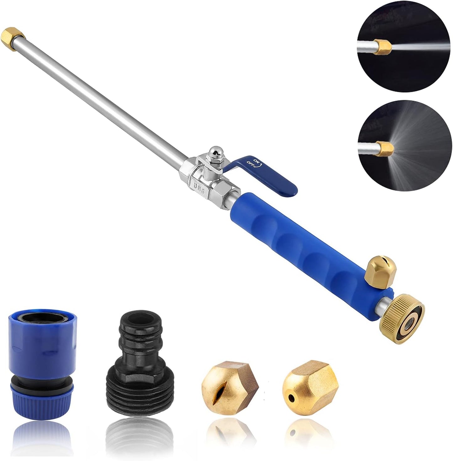 High-Pressure Washer Spray Nozzle With Fan And Jet Tips