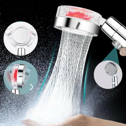 High Pressure 360° Rotatable Shower Head With Water Saving Switch
