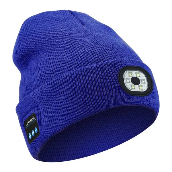 Bluetooth Beanie with LED Light 3-in-1 Warmth Speaker Hands-Free
