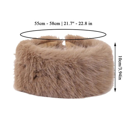 Fluffy Faux Fur Winter Headband for Women Warm and Stylish