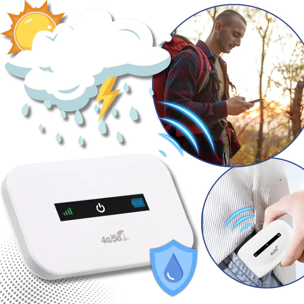 Portable Wi-Fi Hotspot 150Mbps Long Battery Weather Resistant Global Use