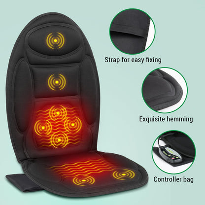 Massage Cushion Pad for Chair and Car Seat with Heat and Vibration
