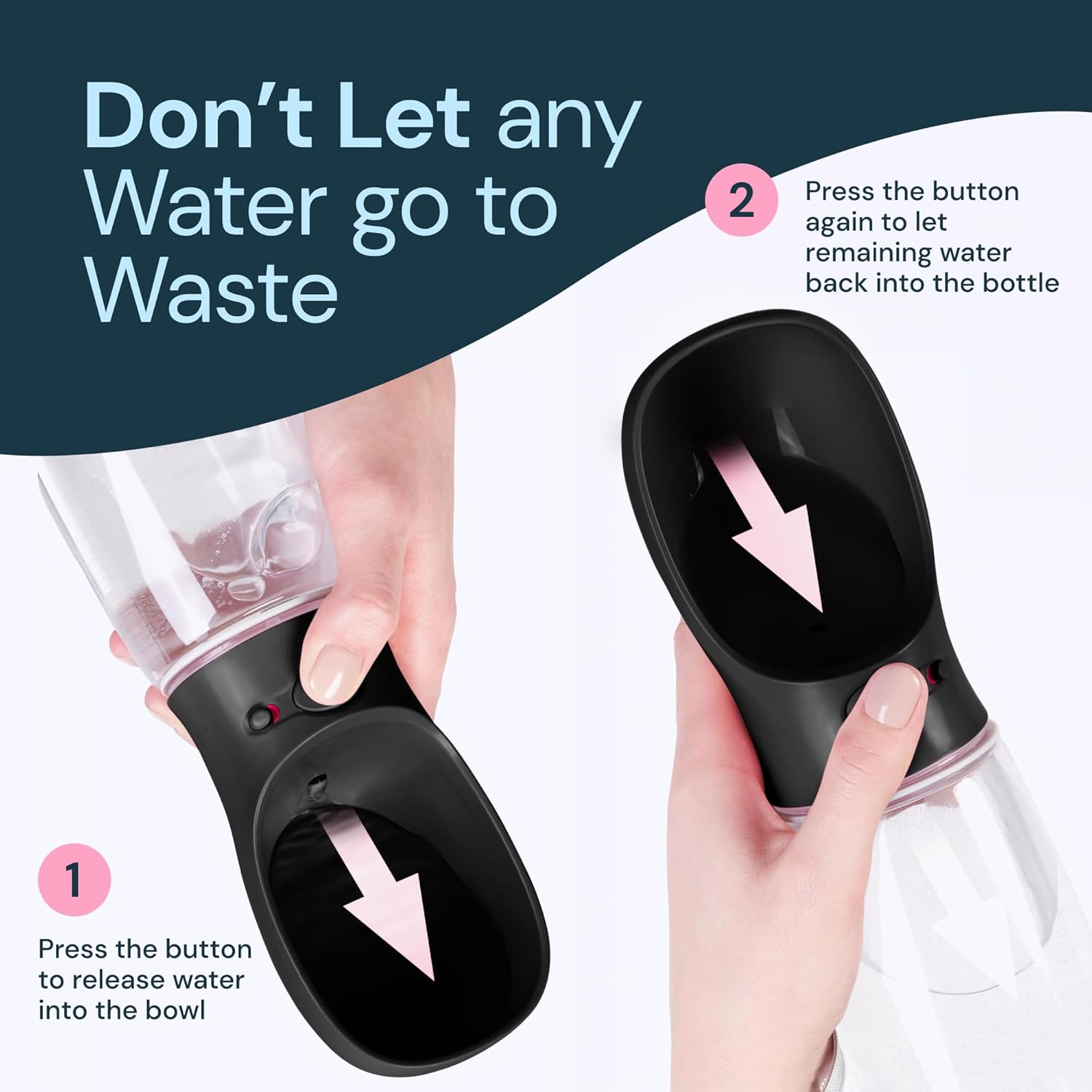 Portable Leak-Proof Dog Water Bottle with Bowl