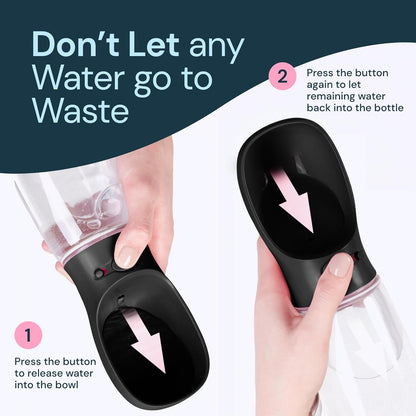 Portable Leak-Proof Dog Water Bottle with Bowl
