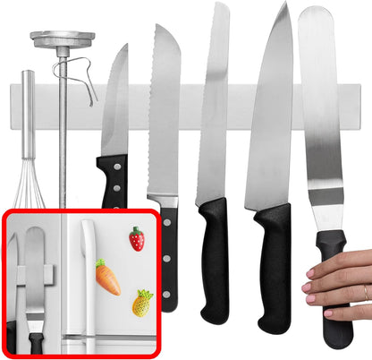 14 Inch Magnetic Stainless Steel Knife And Tool Holder For Kitchen