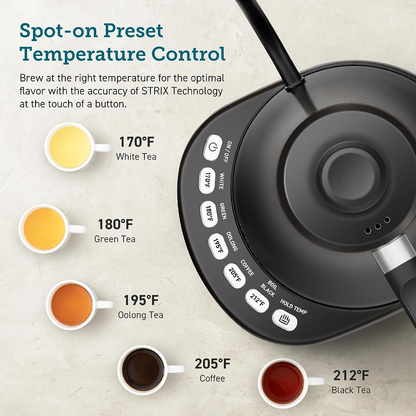Electric Gooseneck Kettle With Temperature Control And Precise Pouring