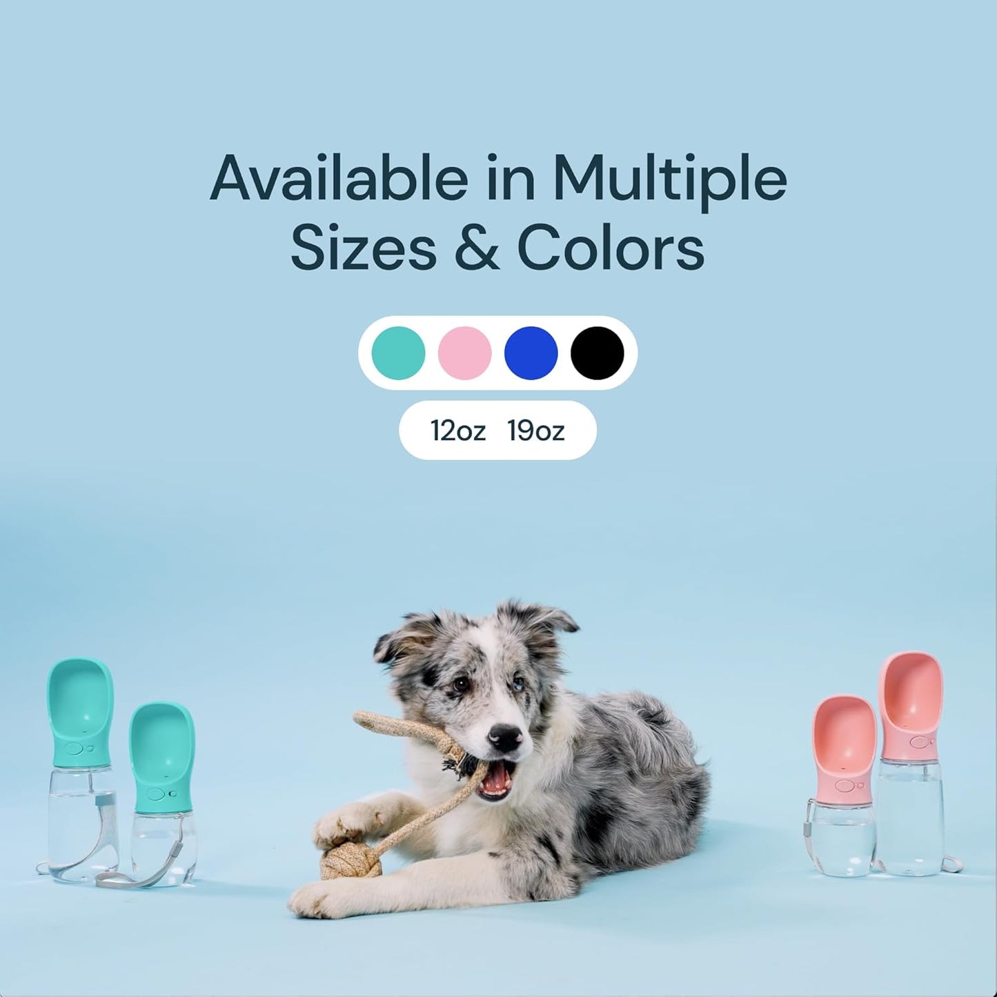 Portable Leak-Proof Dog Water Bottle with Bowl