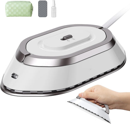 Portable Travel Iron With Diamond Ceramic Soleplate And Foldable Handle