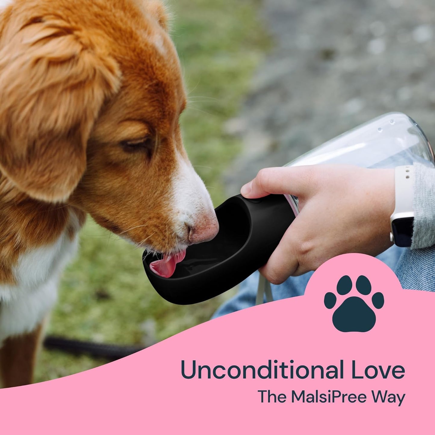 Portable Leak-Proof Dog Water Bottle with Bowl