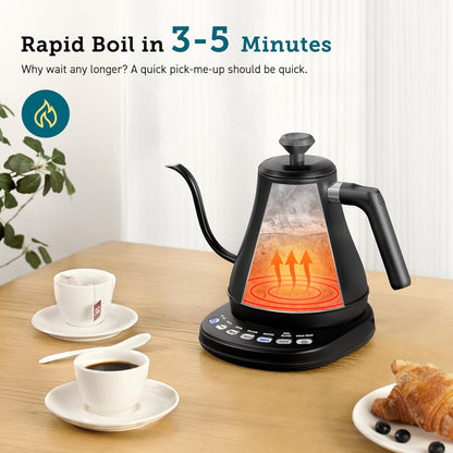 Electric Gooseneck Kettle With Temperature Control And Precise Pouring