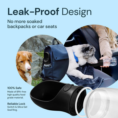 Portable Leak-Proof Dog Water Bottle with Bowl
