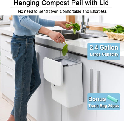Minimalist Wall-Mountable Compost Bin