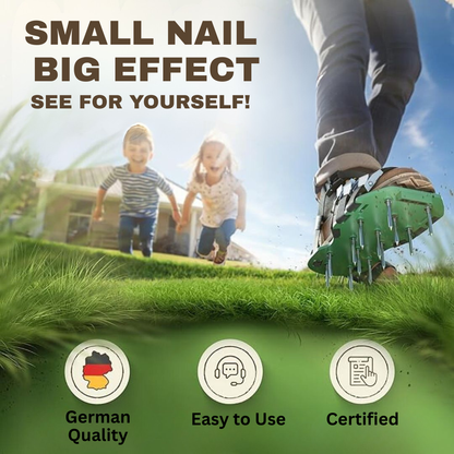 Lawn Aeration Shoes with Metal Spikes for Healthy Grass Growth