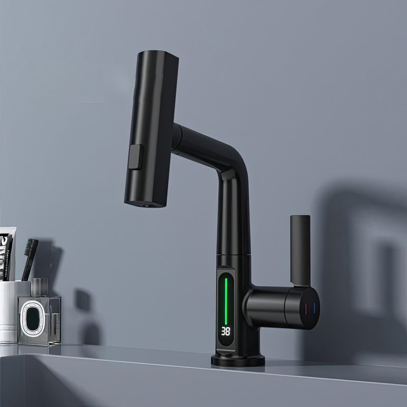 Digital Display Chrome Kitchen Faucet