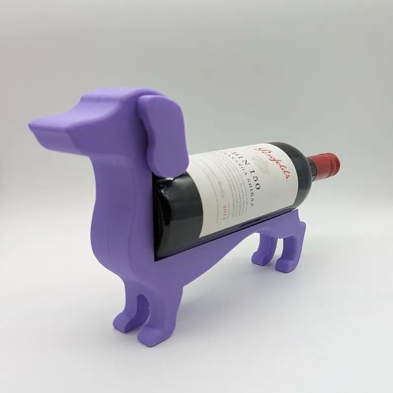 Novelty Metal Dachshund Wine Bottle Holder