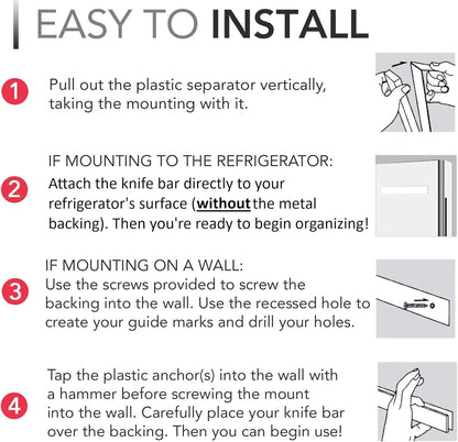 14 Inch Magnetic Stainless Steel Knife And Tool Holder For Kitchen