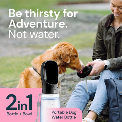 Portable Leak-Proof Dog Water Bottle with Bowl