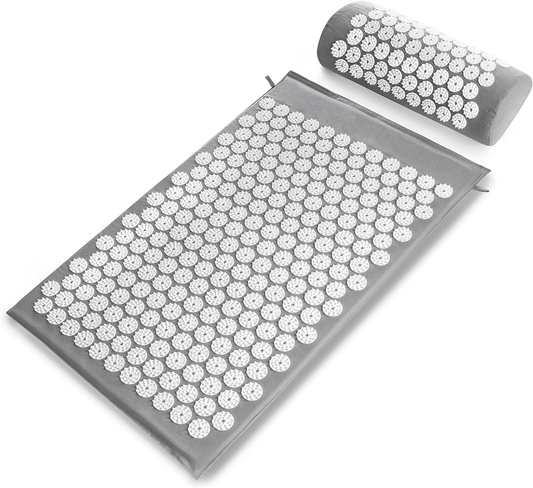 Acupressure Mat for Back Pain Relief with Neck Pillow and Foam Cushion