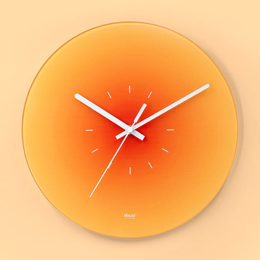 Gradient Glass Minimalist Wall Clock