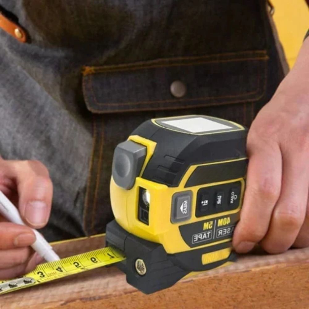 Infrared Laser Distance Meter 3-in-1 With Tape Measure and LCD Display