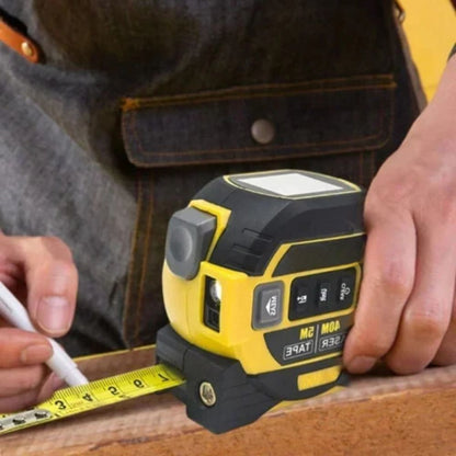 Infrared Laser Distance Meter 3-in-1 With Tape Measure and LCD Display