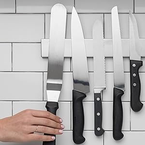 14 Inch Magnetic Stainless Steel Knife And Tool Holder For Kitchen