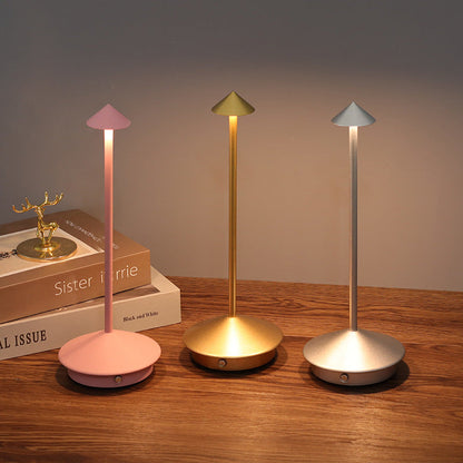 Wireless Rechargeable LED Table Lamp With Touch Dimming And Waterproof Design
